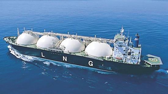 Tanker shipping LNG fuel