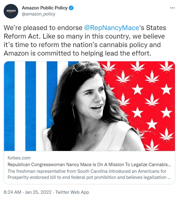 amazon cannabis act twitter