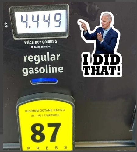 Biden Gas Pump Sticker