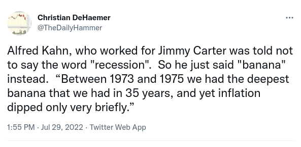 Recession Banana Tweet