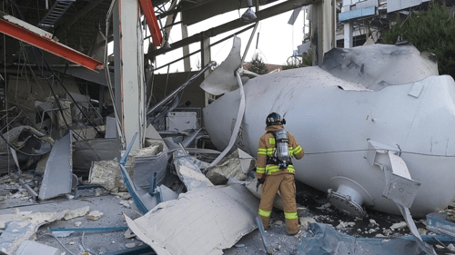 hydrogen tank explosion