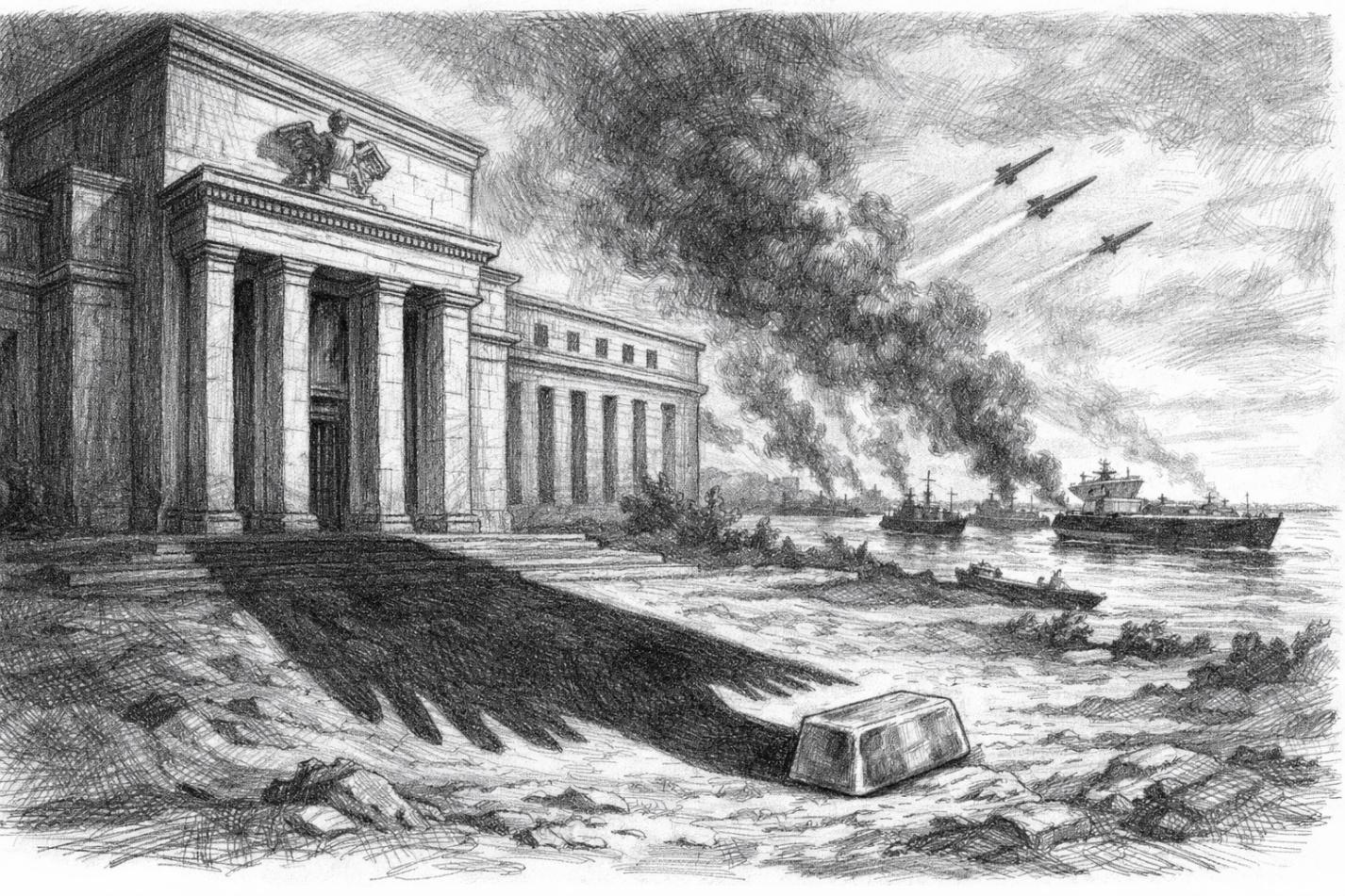 The Strange Case of Falling Gold in a Rising War