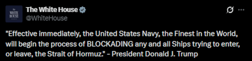 trump blockade tweet