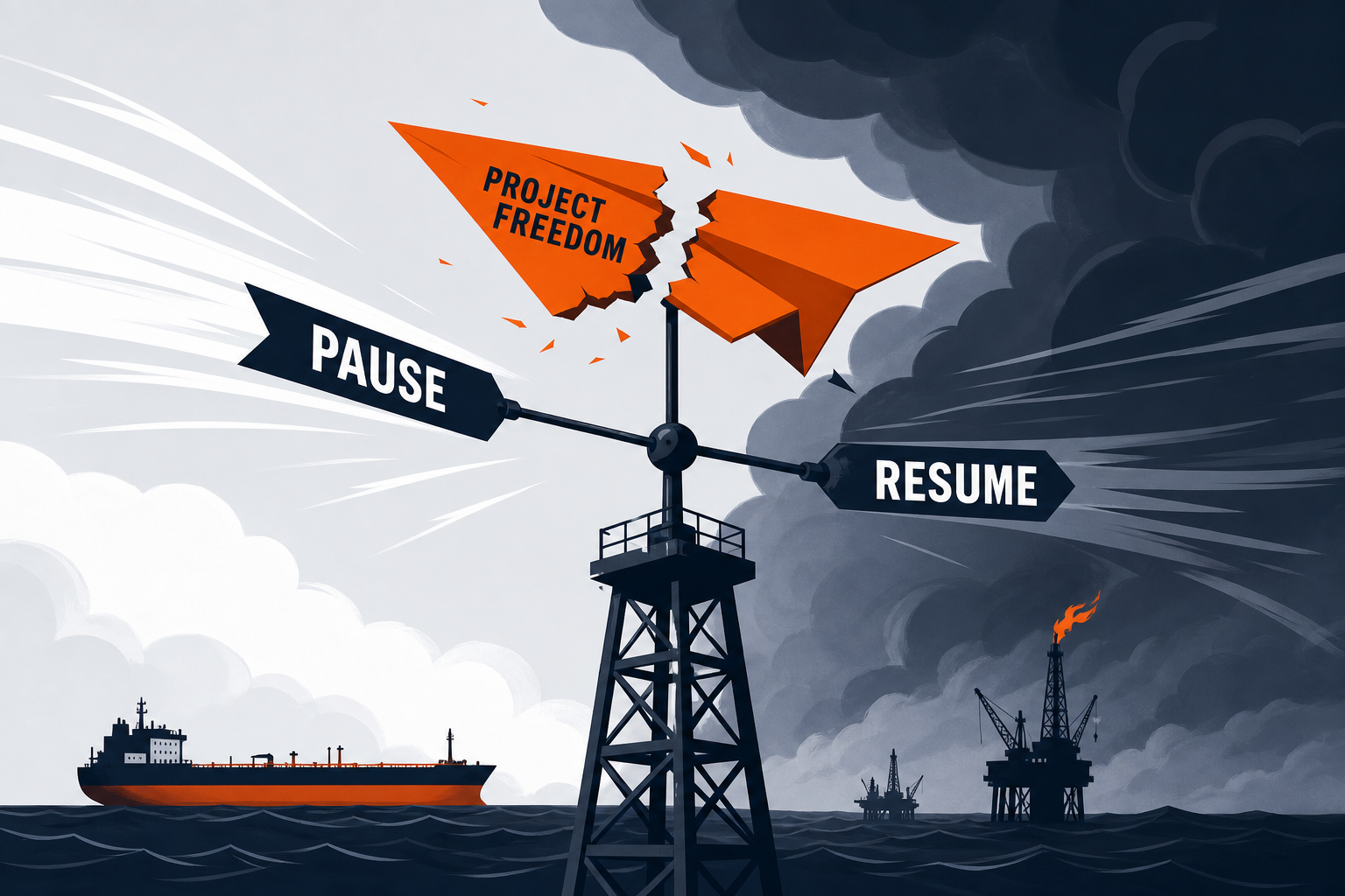 Trump Pauses Project Freedom Citing Iran Deal Progress — Brent Sheds $20 From Wartime Peak