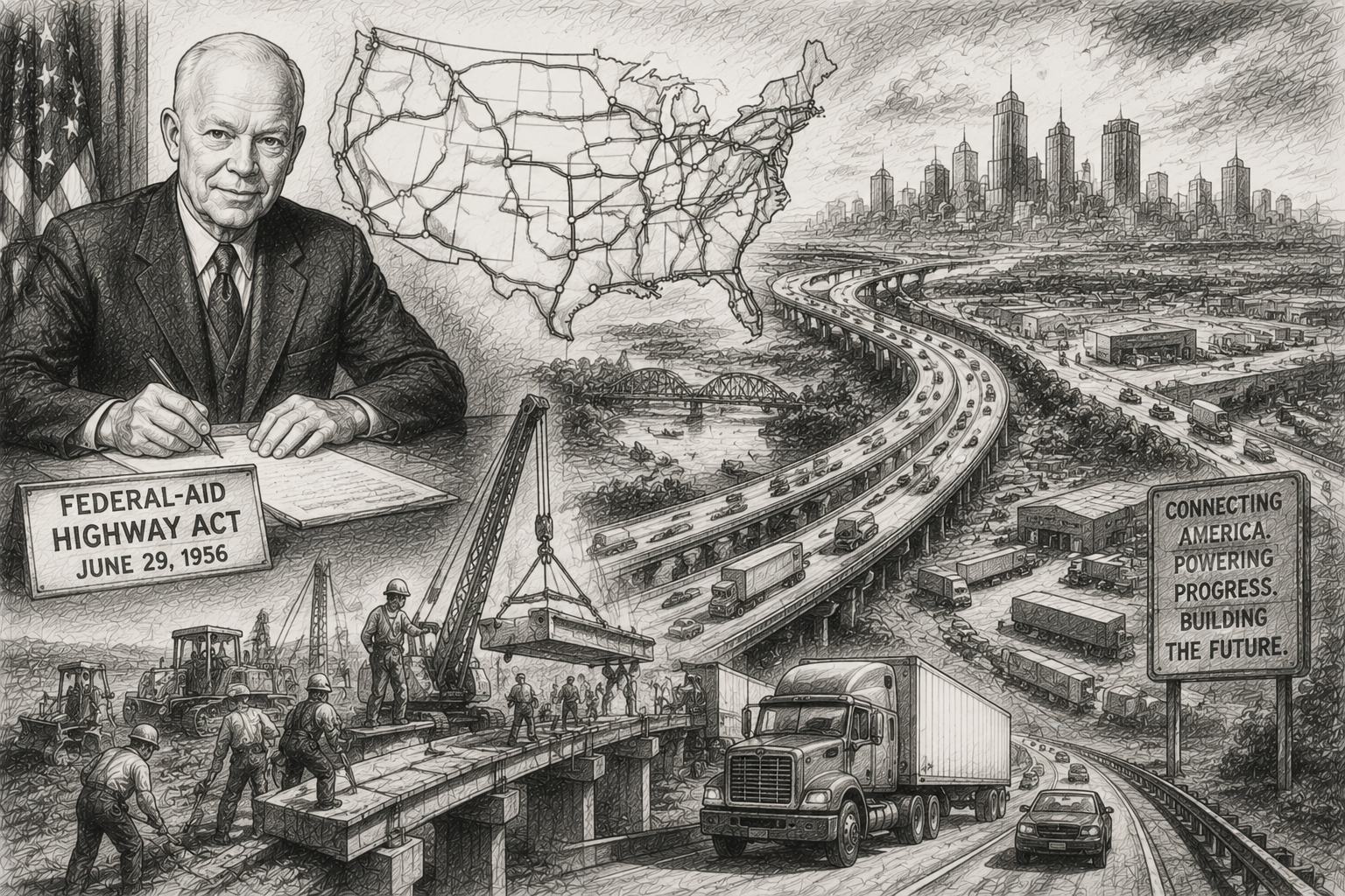 The Interstate Highway System: The Critics Saw Cost and Disruption. America Built the Logistics Economy.