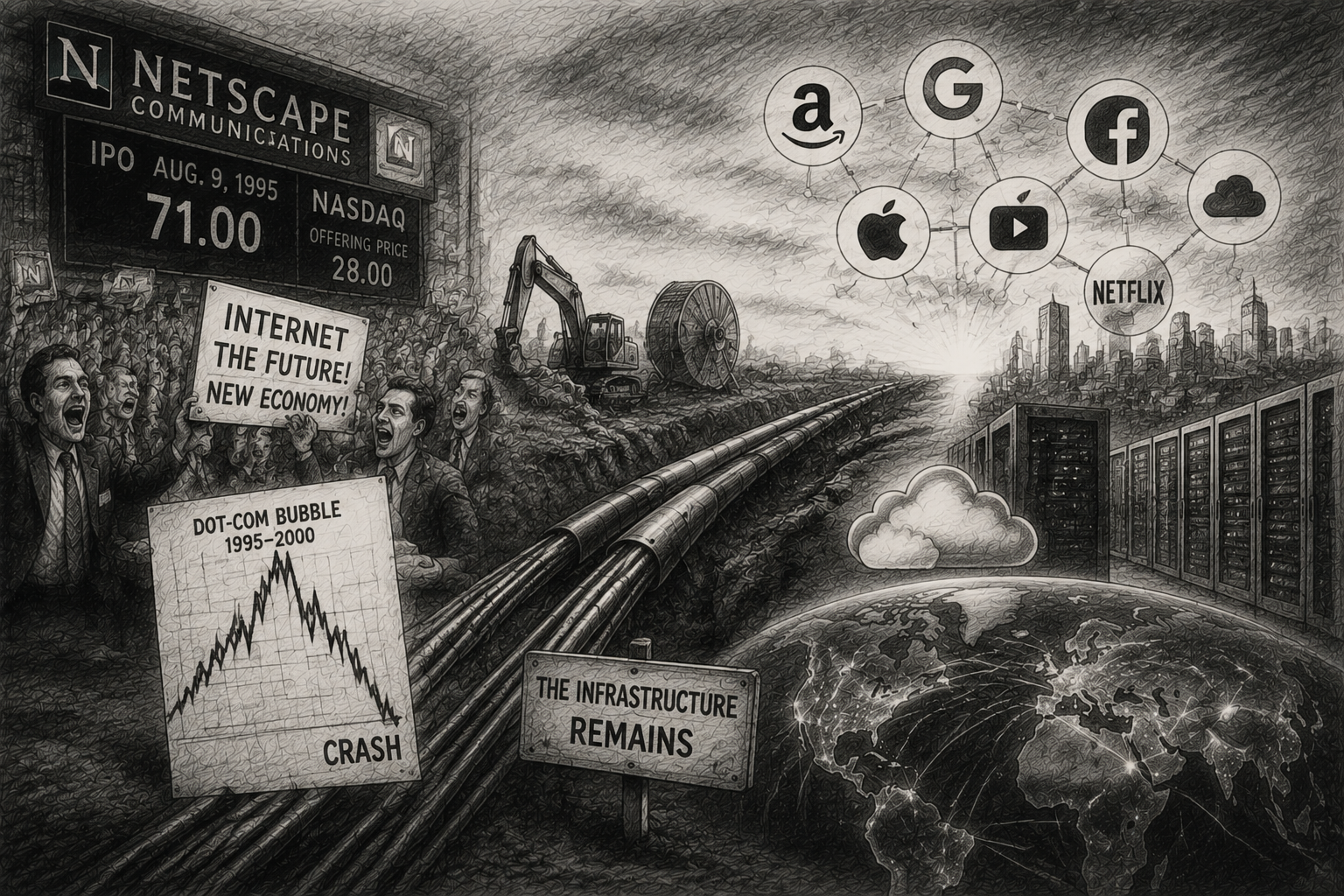 The Internet Build-Out: The Critics Saw a Bubble. America Built the Digital Economy.